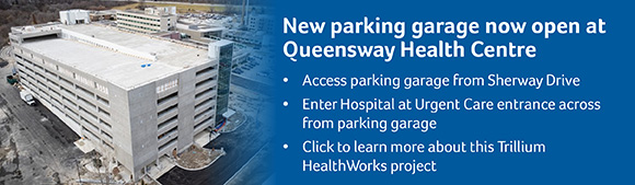 New parking garage now open at Queensway Health Centre