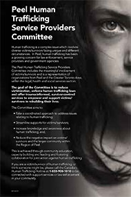 Peel Human Trafficking Service Providers Committee - poster